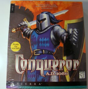 Conqueror AD 1086 PC GAME w Original Box Sierra Knight Game