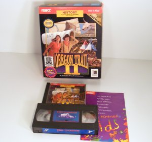 Oregon Trail II PC MAC GAME Box with West To Oregon VHS Tape by MECC