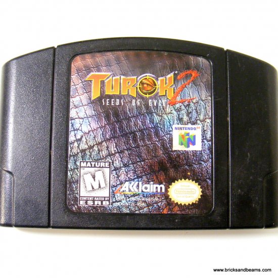 Nintendo 64 N64 Turok 2 Seeds of Evil Game Cartridge