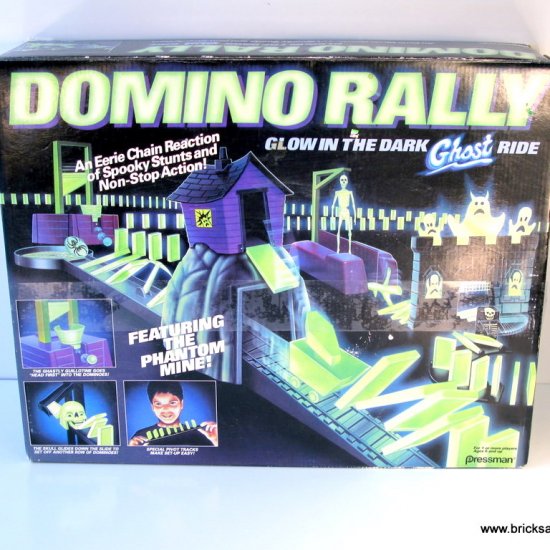 RARE Domino Rally Glow in the Dark Ghost Ride Set Incomplete 1991 Pressman