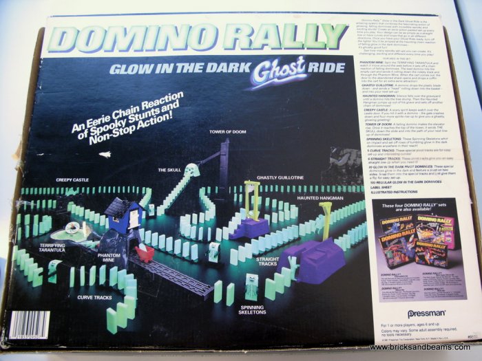 RARE Domino Rally Glow in the Dark Ghost Ride Set Incomplete 1991 Pressman