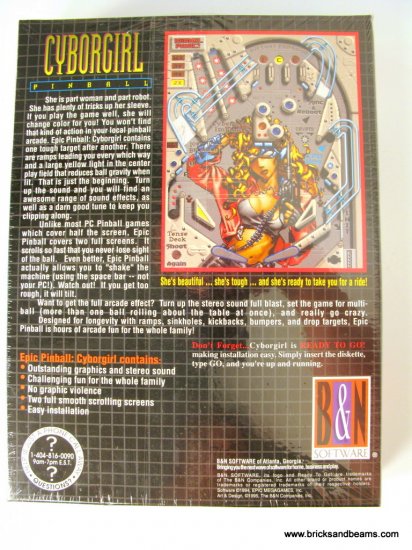 Epic Cyborgirl Pinball PC DOS Game BOXED 3.5