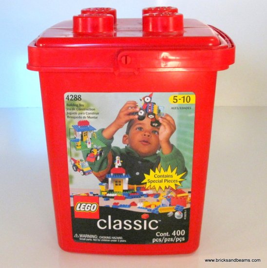 Lego Set 4288 Classic Red Bucket with 2 Minifigs 400 Pieces Sealed 1999