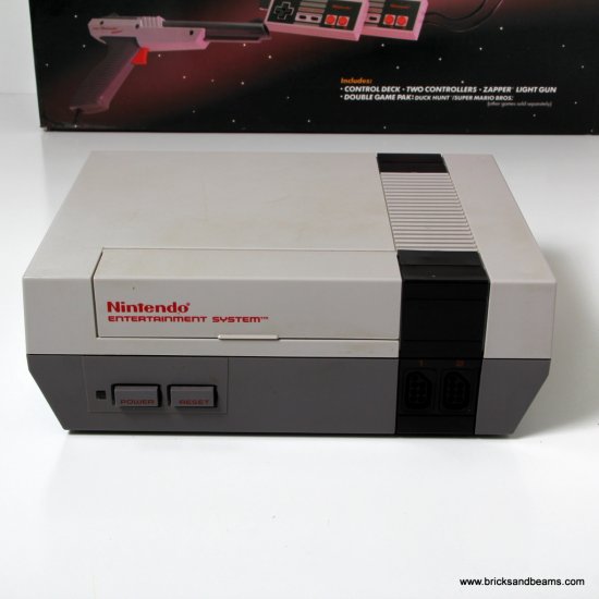 NES Nintendo Action Set RARE Grey 1988 Edition Box 2 Controllers Grey ...