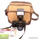 Canon T70 SLR 35mm Camera w 28mm 1:2.8 Lens Flash Bag Manual