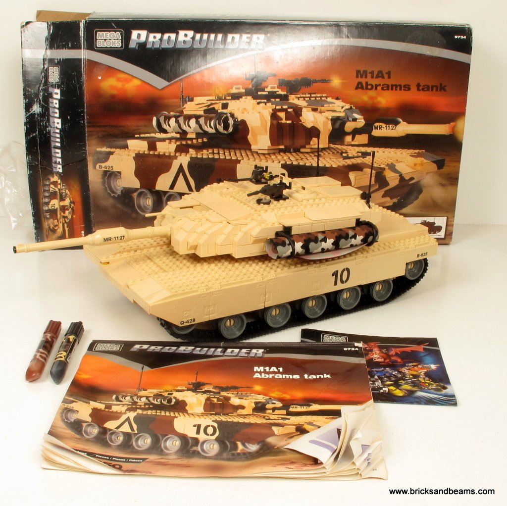 Mega Bloks Probuilder M1a1 Abrams Tank Set 9734 2003 for sale online 