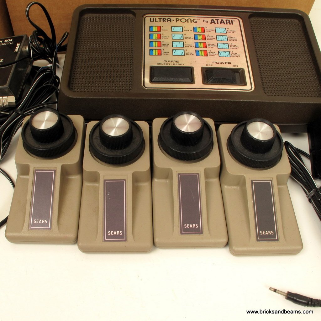 Atari Sears Pong Sports IV Game 4 Paddles with Box, Complete, Fun Tested!