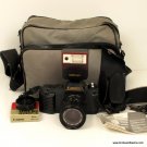 Canon T50 SLR 35mm Film Camera w 35 - 70mm Lens Flash Case