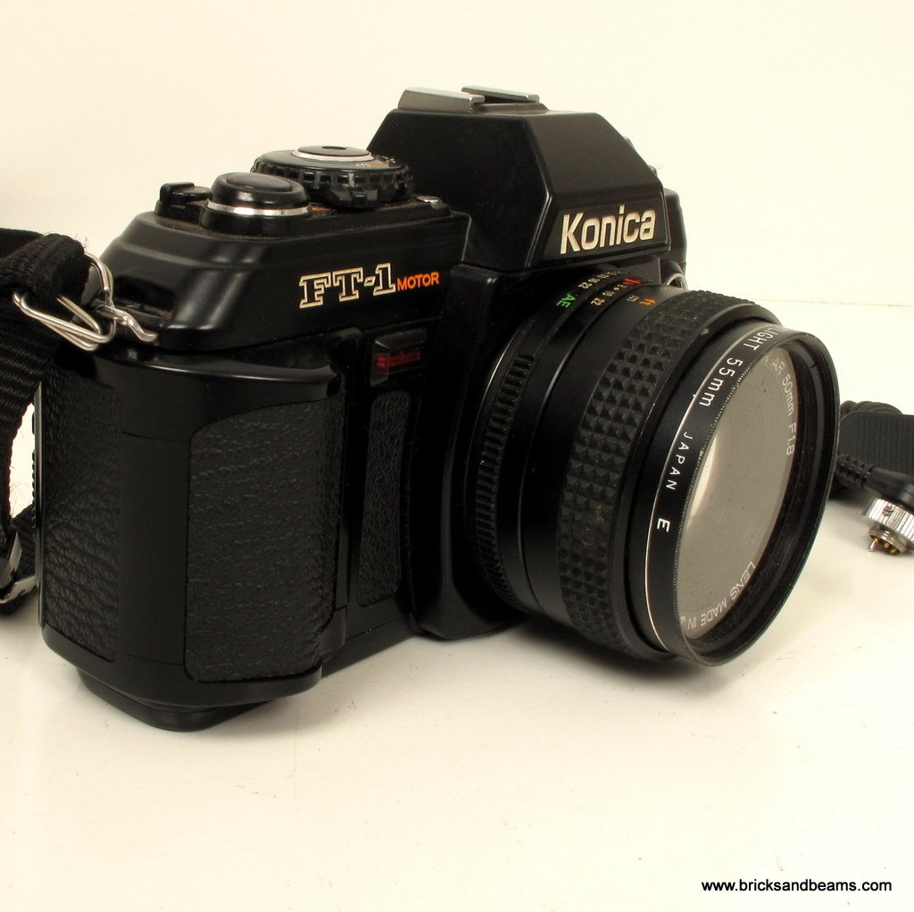 Konica FT1 Motor SLR 35mm Film Camera Black with Hexanon AR 50mm f/1.8