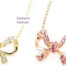 3D bow necklace #AN003 (white)