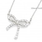 Bow rhinestones necklace #AN004