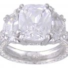 CUBIC ZIRCONIA CZ .925 STERLING SILVER RING SIZE 5 or 8