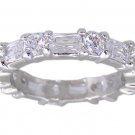 CLEAR CUBIC ZIRCONIA CZ ETERNITY RING SIZE 6 8 9 & 10