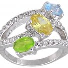 CUBIC ZIRCONIA STERLING SILVER RING SIZE 5 6 7 8 or 9