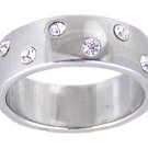 CLEAR CRYSTAL ETERNITY FASHION RING SIZE 6 7 or 8