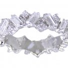 CLEAR CUBIC ZIRCONIA ETERNITY RING SIZE 6 7 8 9 10