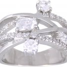 CZ CUBIC ZIRCONIA STERLING SILVER RING SIZE 6 7 or 8