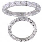 CZ CUBIC ZIRCONIA SILVER ETERNITY RING SIZE 7 8 or 9