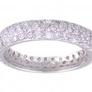 CZ CUBIC ZIRCONIA STERLING SILVER ETERNITY RING SIZE 7
