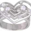 CUBIC ZIRCONIA CZ STERLING SILVER RING SIZE 6 8 or 9