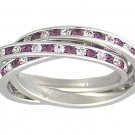 AMETHYST CUBIC ZIRCONIA ROLLING RING SIZE 5 6 or 9