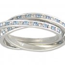 BLUE CZ CUBIC ZIRCONIA ROLLING RING SIZE 5 6 7 9 or 10