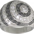 BLACK CUBIC ZIRCONIA CZ RING SIZE 5 6 or 10 JEWELRY