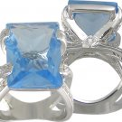 BLUE CUBIC ZIRCONIA CZ RING SIZE 5 6 or 10 JEWELRY