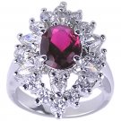 RUBY RED CUBIC ZIRCONIA CZ RING SIZE 5 6 or 7 JEWELRY