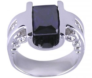 PURPLE CUBIC ZIRCONIA CZ RING SIZE 5 7 8 or 10 JEWELRY