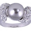 CZ & SYNTHETIC PEARL RING SIZE 7 or 9 FASHION JEWELRY
