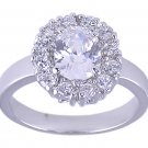 Oval Pave CUBIC ZIRCONIA CZ RING SIZE 9 FASHION JEWELRY