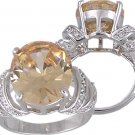 CHAMPAGNE CUBIC ZIRCONIA CZ RING SIZE 7 or 10 JEWELRY
