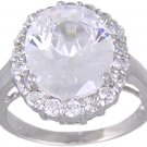 CUBIC ZIRCONIA CZ STERLING SILVER RING SIZE 6 7 or 8