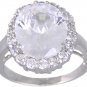 CUBIC ZIRCONIA CZ STERLING SILVER RING SIZE 6 7 or 8