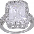 CUBIC ZIRCONIA CZ .925 STERLING SILVER RING SIZE 7 or 9