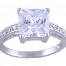 CUBIC ZIRCONIA STERLING SILVER RING SIZE 5 8  9 or 10