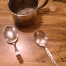 Childrens Armor Silver Cup and Oneida Spoons! Antique!