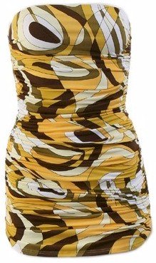 Yellow Multi Color Tube Top Large