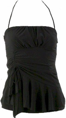 Black Layered Halter Top Medium