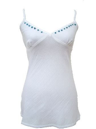White Gauze Tie Back Top Small