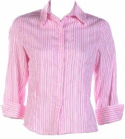Pink Classic Stripe 3/4 Sleeve Shirt XLarge