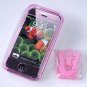 iphone ipod Touch Hard Crystal Clear Case (Pink) + Belt Clip