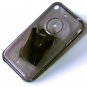 Iphone ipod Touch  Hard Crystal Clear Case (Grey- Black) + Belt Clip