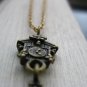 Handmade Tiny Cuckoo Clock Necklace