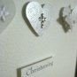 Handmade Christening Card - Three hearts and butterfly