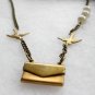 Handmade Necklace - Swallows with Envelope containing 'I Love You' Note!