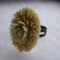 Handmade Ring - Cream Vintage Floral Cab