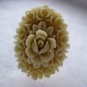 Handmade Ring - Cream Vintage Floral Cab