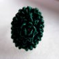 Handmade Ring - Green Vintage Floral Cab